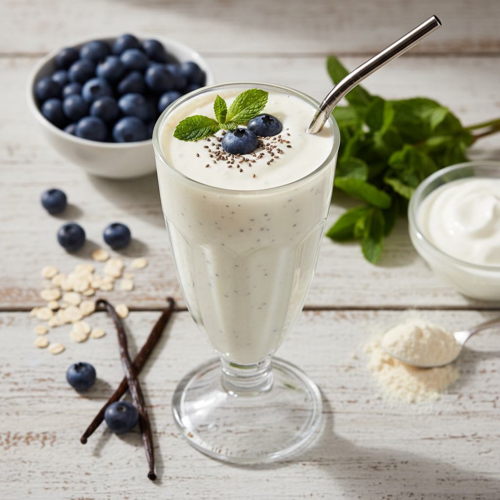 Halal High Protein Vanilla Greek Yogurt Smoothie