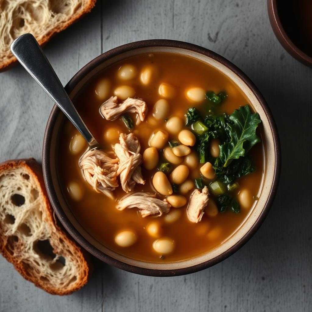 Halal High Protein White Bean Chicken Soup