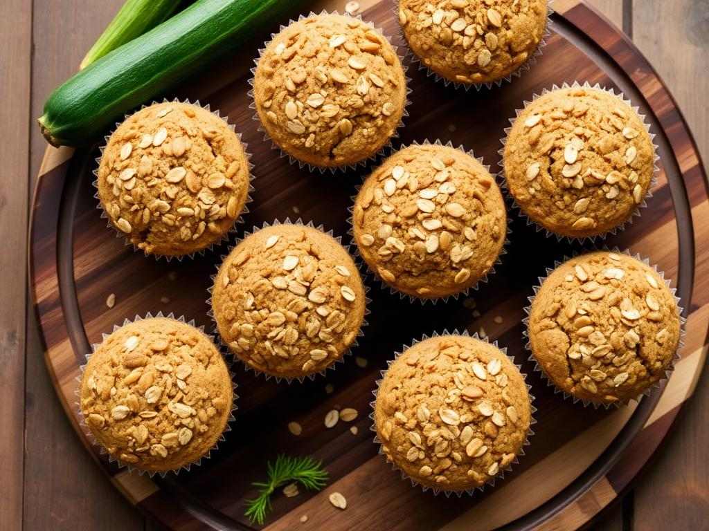 Halal High Protein Zucchini Oat Muffins Recipe