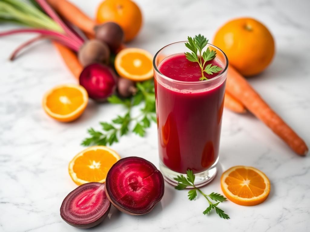 Halal Homemade Beet Orange Carrot Juice Recipe
