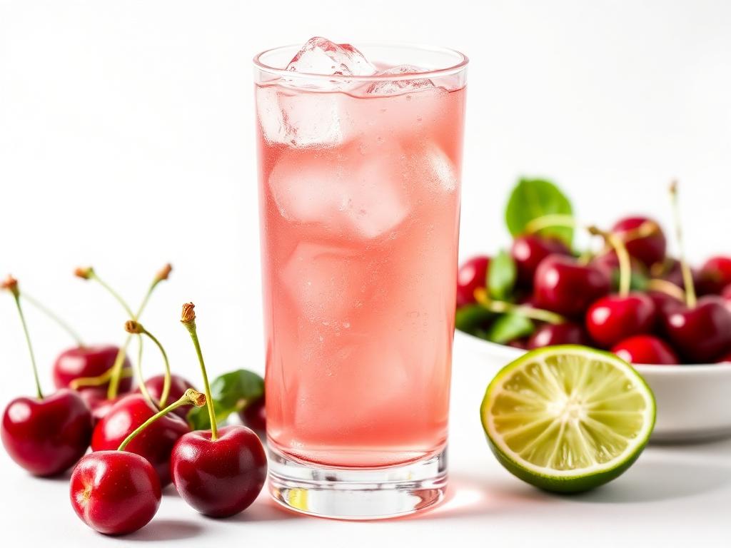 Halal Homemade Cherry Lime Sparkling Water Recipe