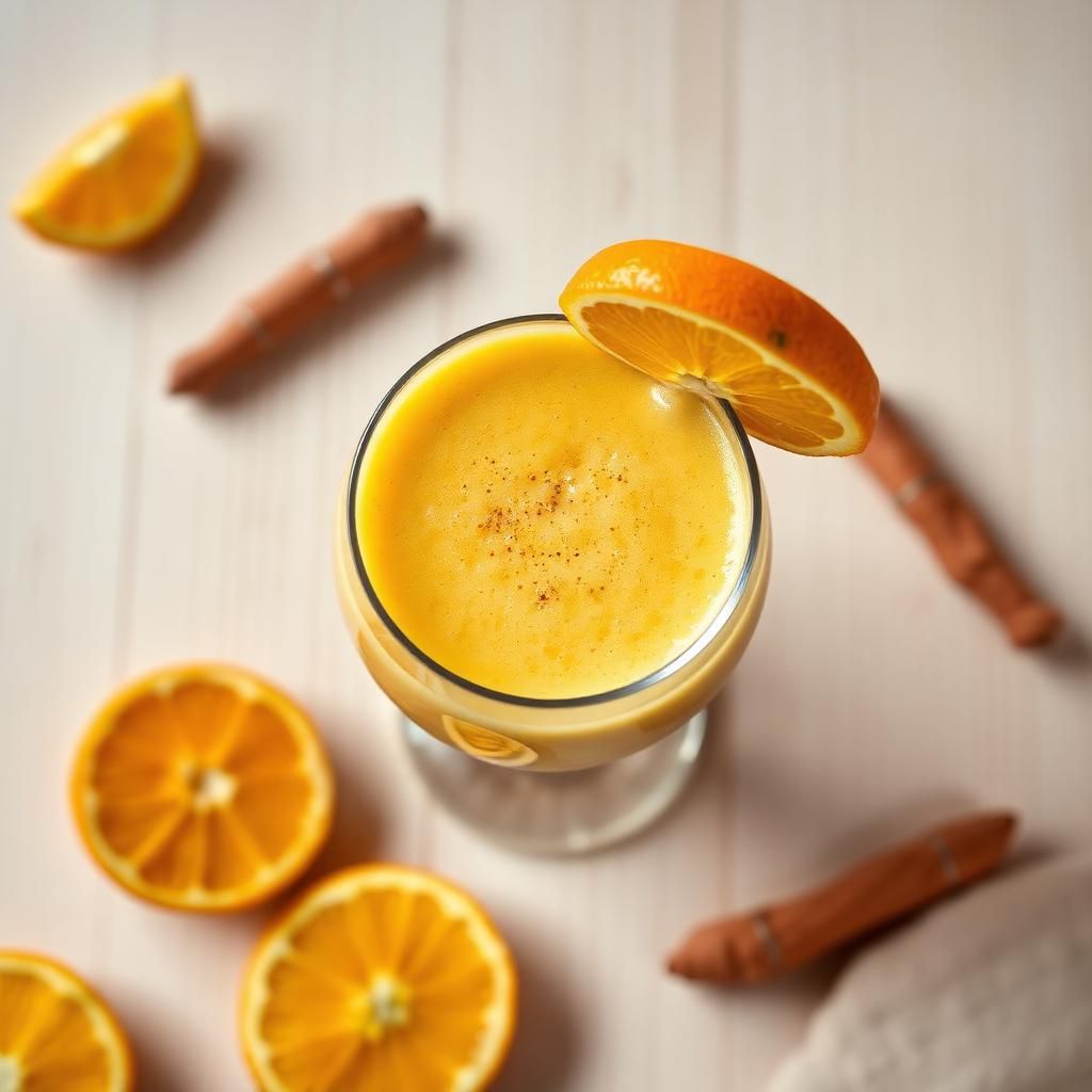 Halal Homemade Orange Turmeric Immunity Smoothie