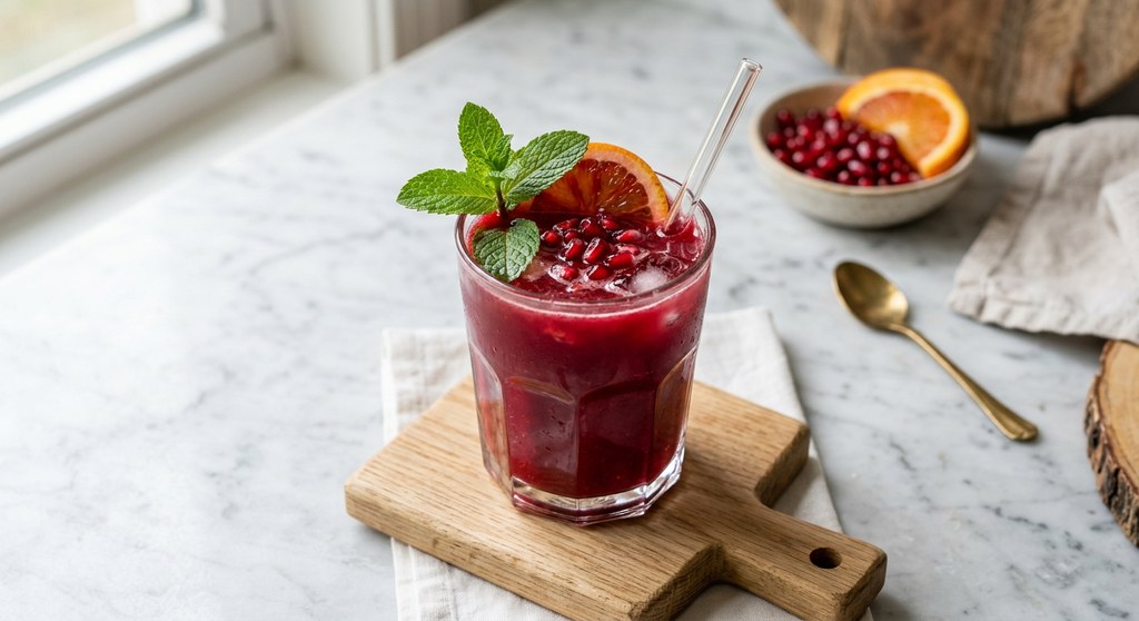 Halal Homemade Pomegranate Orange Juice