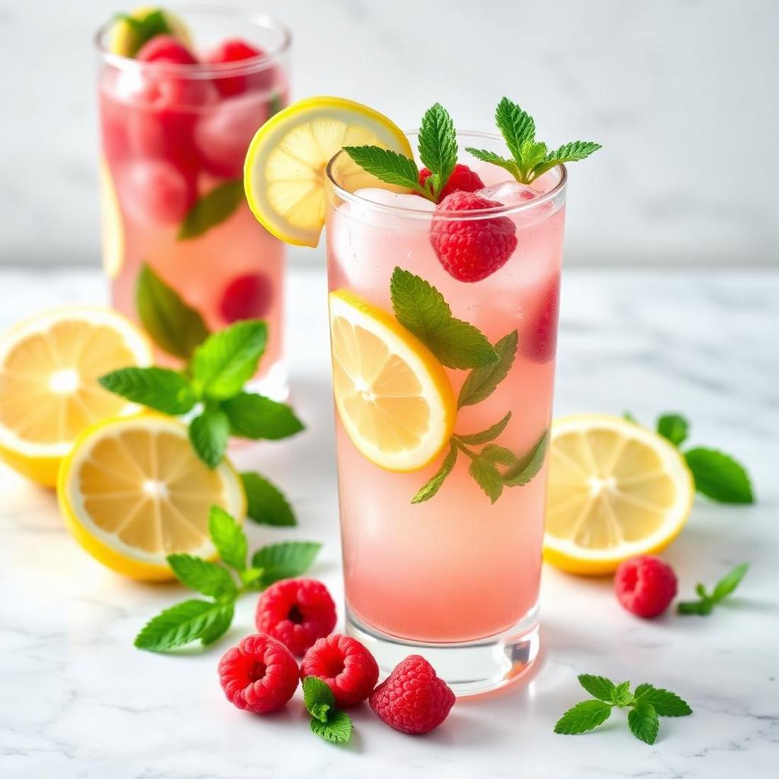 Halal Homemade Raspberry Mint Lemonade Recipe