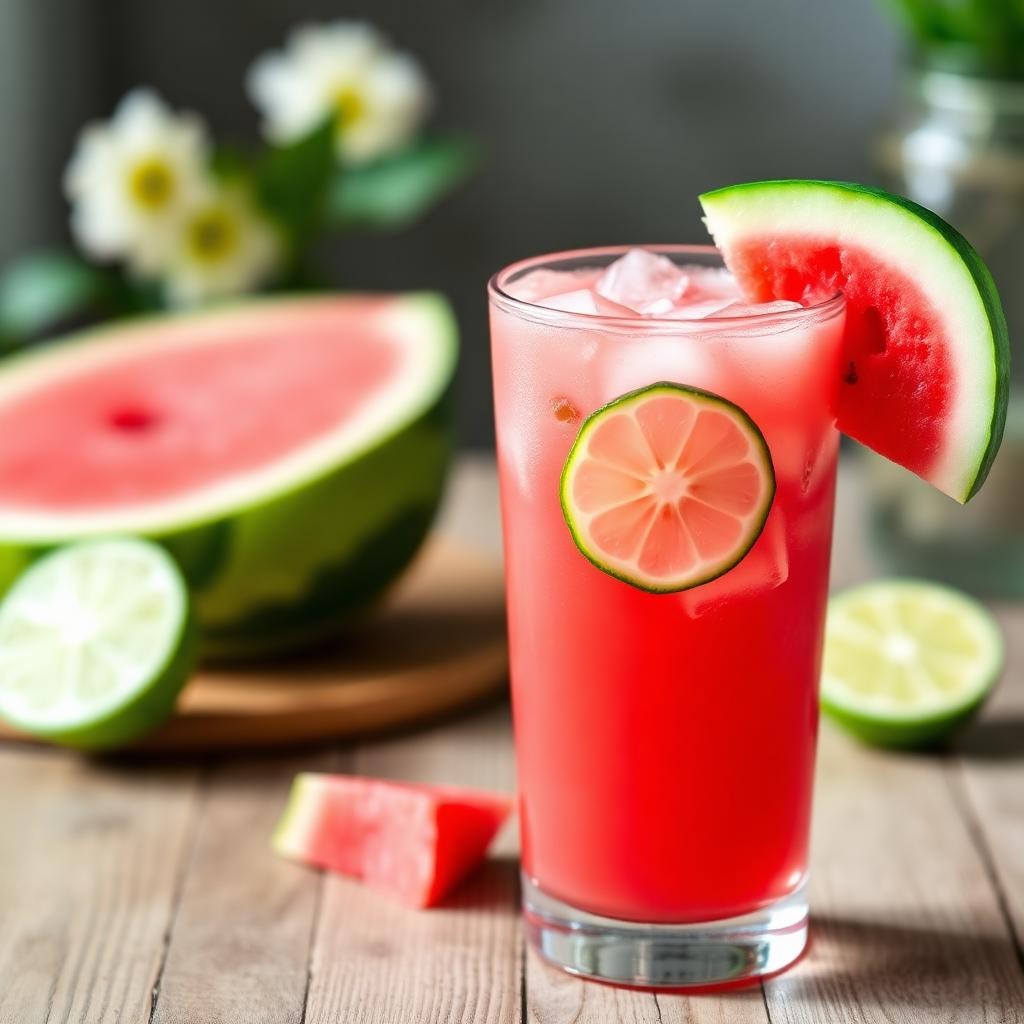 Halal Homemade Watermelon Cucumber Lime Juice Recipe