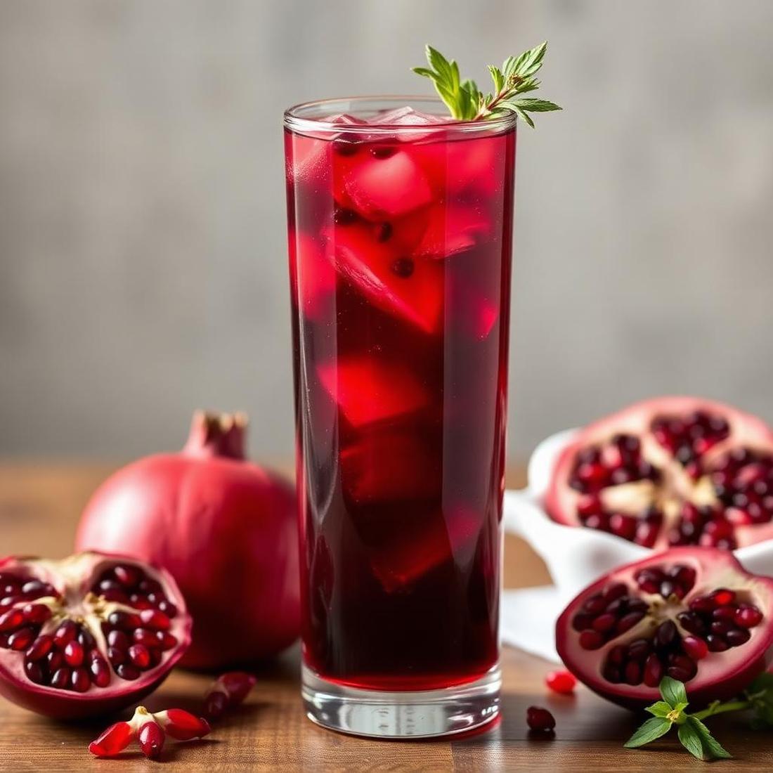 Halal Iced Hibiscus Pomegranate Tea Recipe