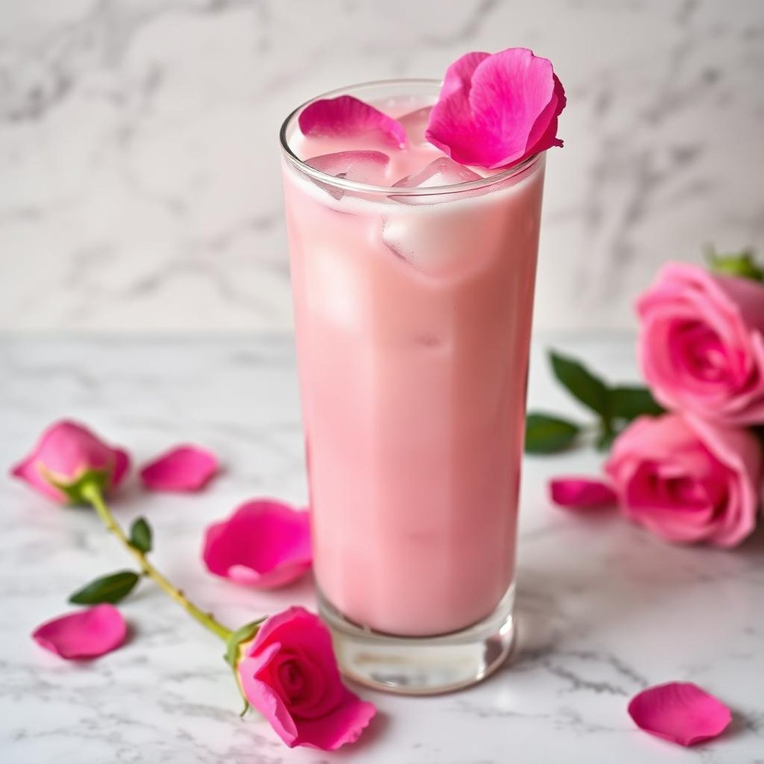 Halal Iced Rose Milk Drink Variation Recipe