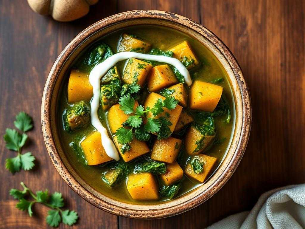 Halal Indian Style Aloo Palak Curry (Stovetop Easy)