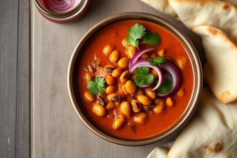 Halal Indian Style Black-Eyed Pea Curry (Lobia)