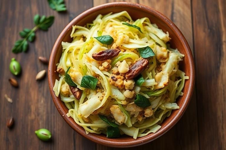 Halal Indian Style Cabbage Stir Fry (Thoran) - Kerala
