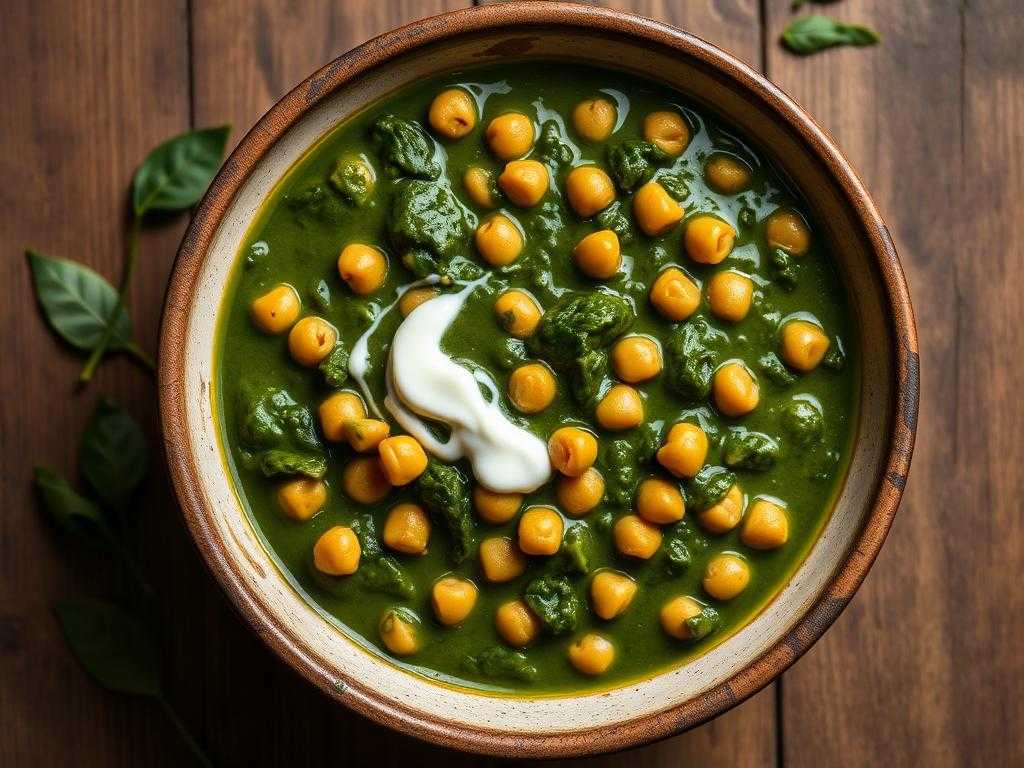 Halal Indian Style Chana Saag (One Pot Protein)