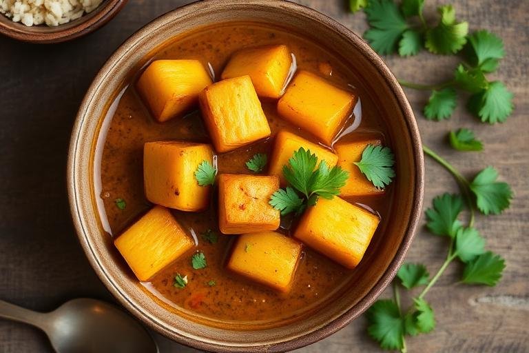 Halal Indian Style Colocasia Taro Curry (Arbi)
