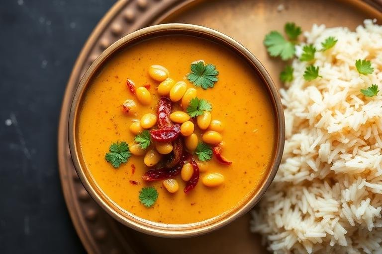 Halal Indian Style Lentil Dal Tadka - Restaurant Style