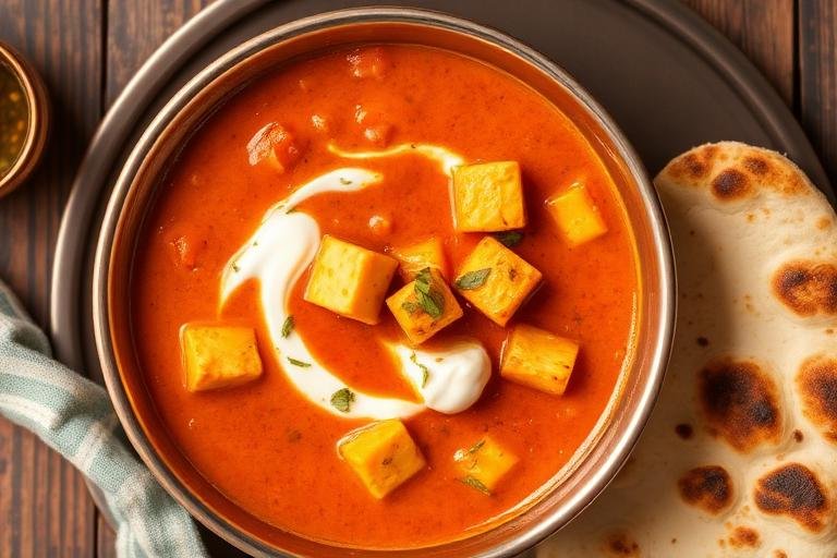 Halal Indian Style Paneer Makhani - Less Butter Healthy