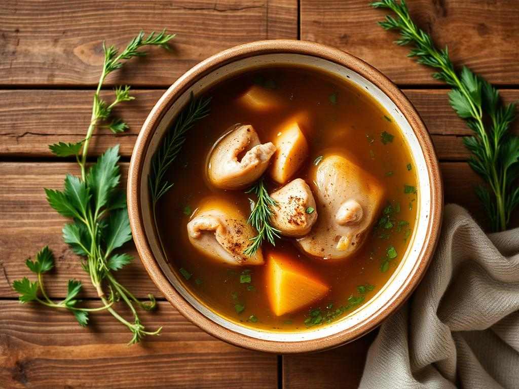 Halal Intermittent Fasting Bone Broth Chicken Soup Recipe