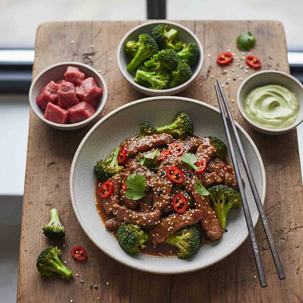 Halal Keto Beef Broccoli Bowl