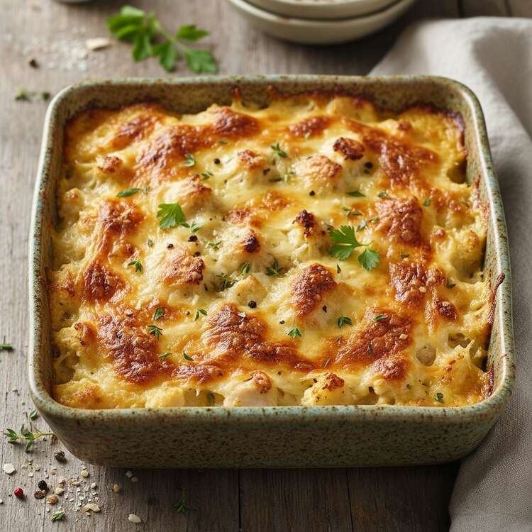 Halal Keto Chicken Cauliflower Casserole