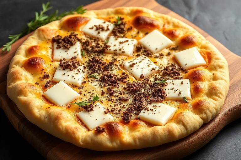 Halal Lebanese Cheese and Za'atar Manakish - Homemade