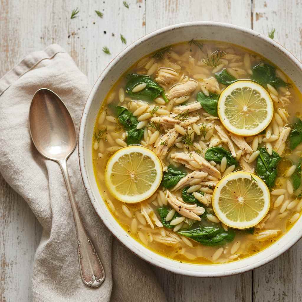 Halal Lemon Chicken Orzo Soup Recipe Healthy