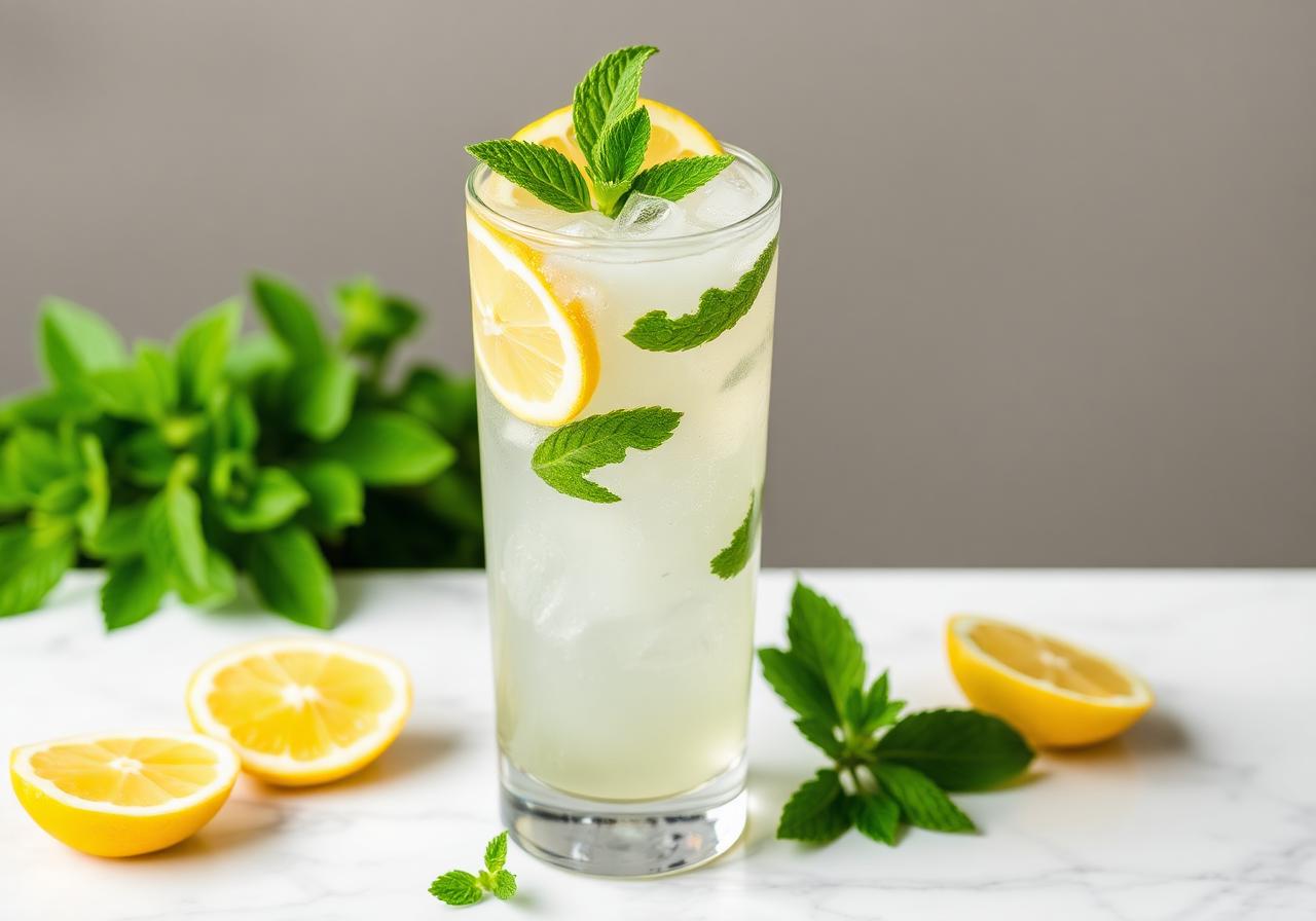 Halal Lemon Mint Mocktail Recipe