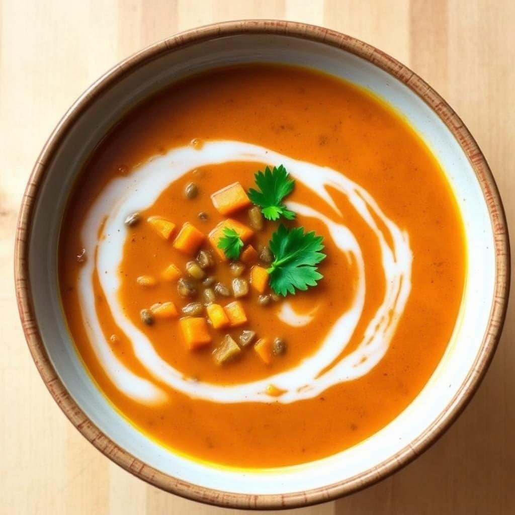 Halal Lentil and Sweet Potato Soup (Coconut Milk)