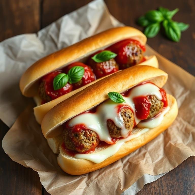 Halal Lentil Walnut Meatball Subs