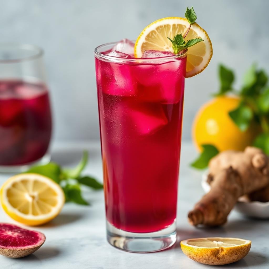 Halal Low Calorie Beet Ginger Lemonade Recipe