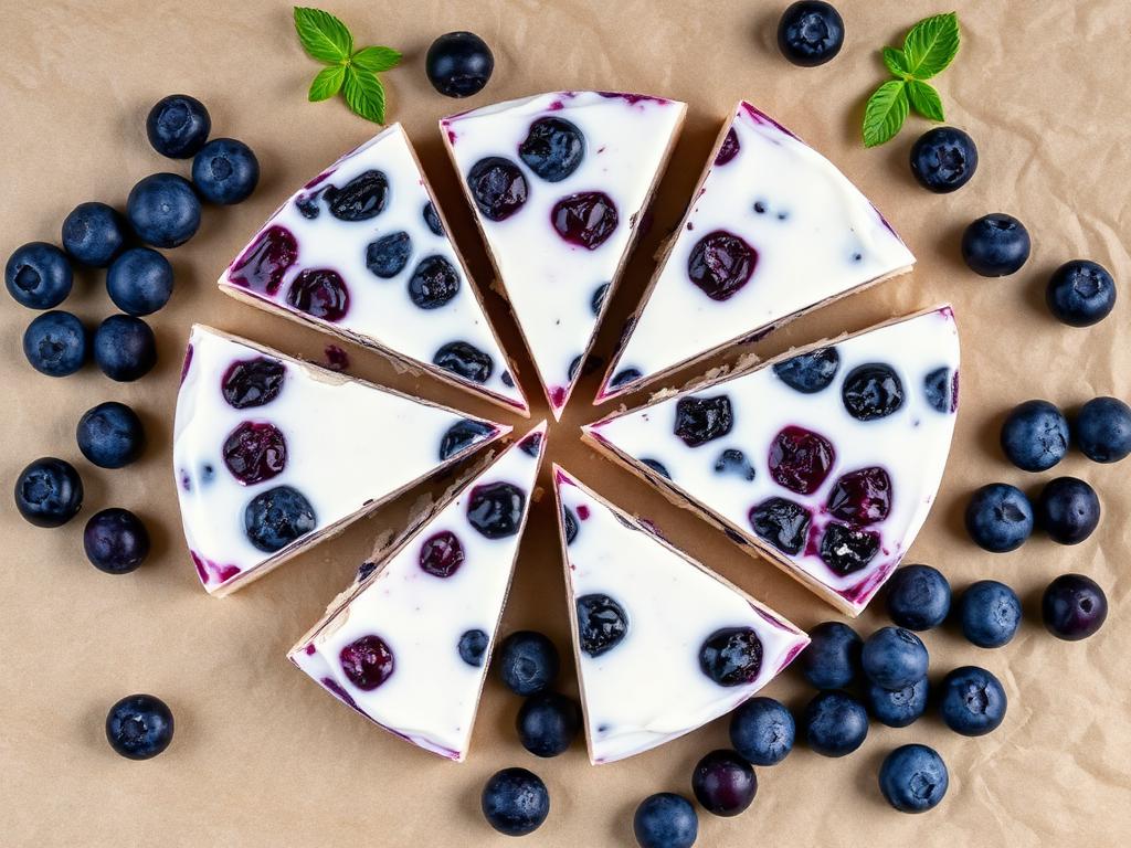 Halal Low Calorie Blueberry Yogurt Bark Recipe