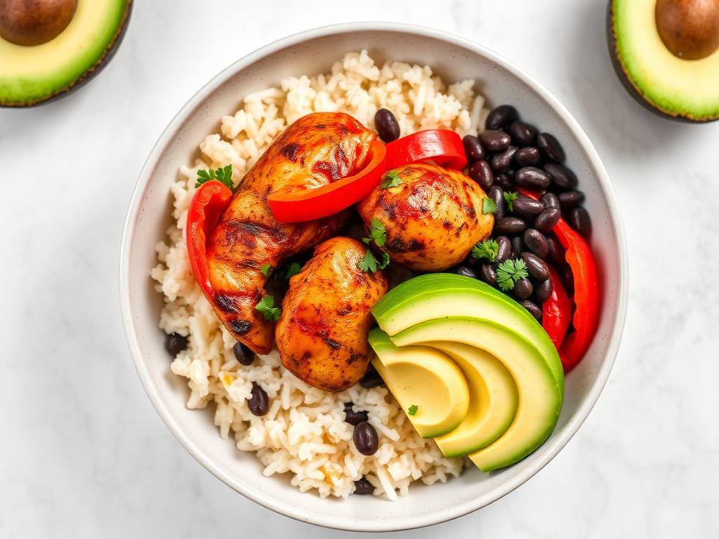 Halal Low Calorie Chicken Fajita Bowls Recipe