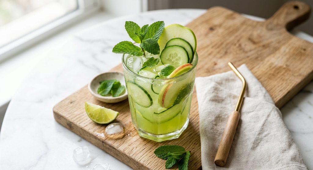 Halal Low Calorie Cucumber Apple Mint Cooler