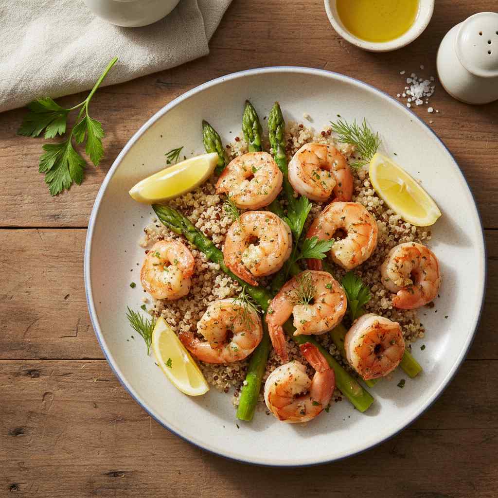 Halal Low Calorie Lemon Herb Shrimp Recipe