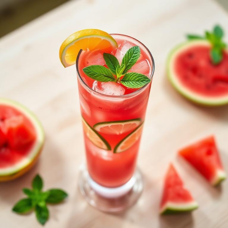 Halal Low Calorie Watermelon Lime Mint Cooler Recipe