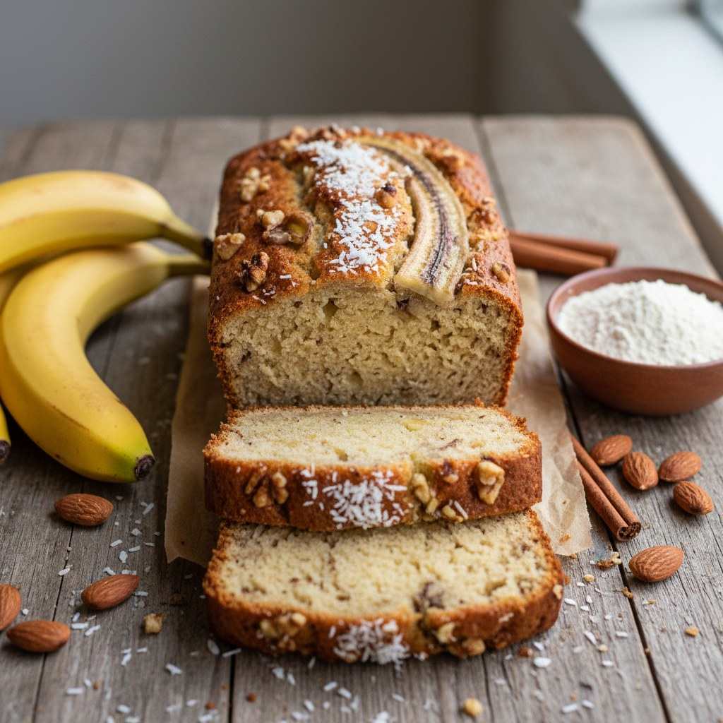 Halal Low Carb Almond Flour Banana Bread Recipe