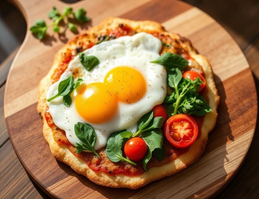 Halal Low Carb Cauliflower Breakfast Pizza Recipe