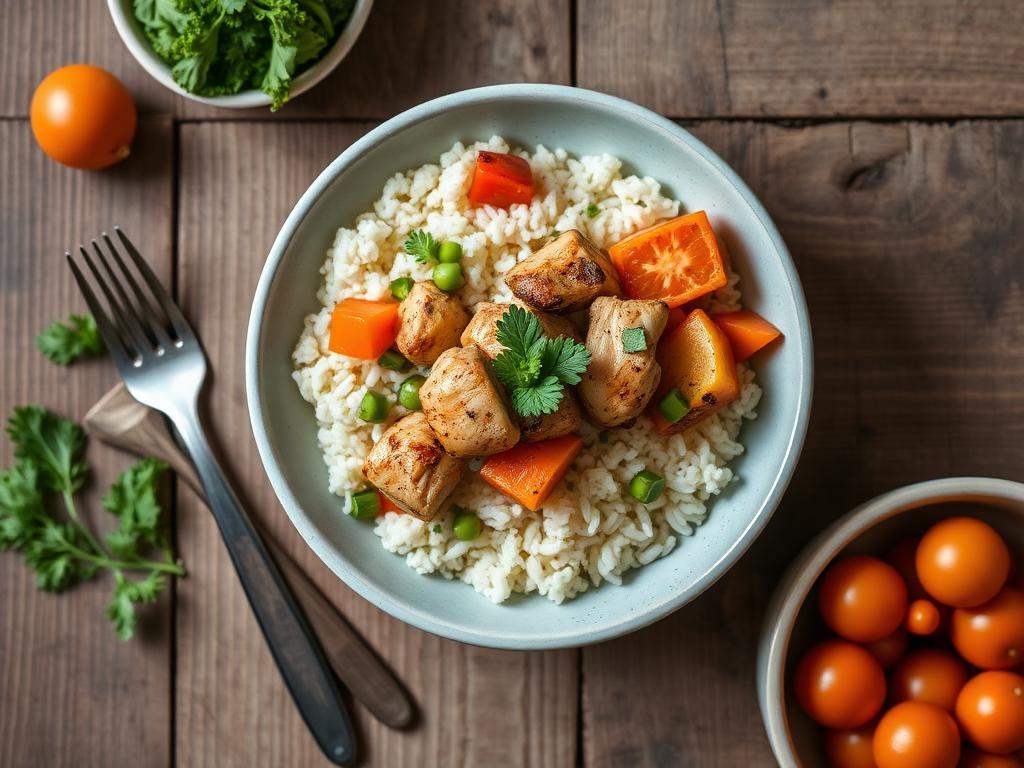 Halal Low Carb Cauliflower Rice Chicken Bowl Recipe
