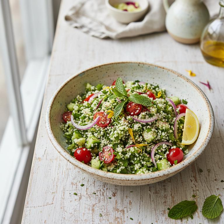 Halal Low Carb Cauliflower Rice Tabbouleh Recipe