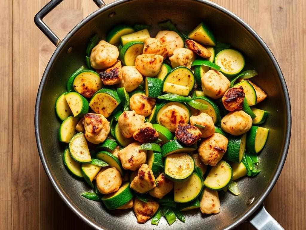 Halal Low Carb Chicken Zucchini Stir Fry Recipe