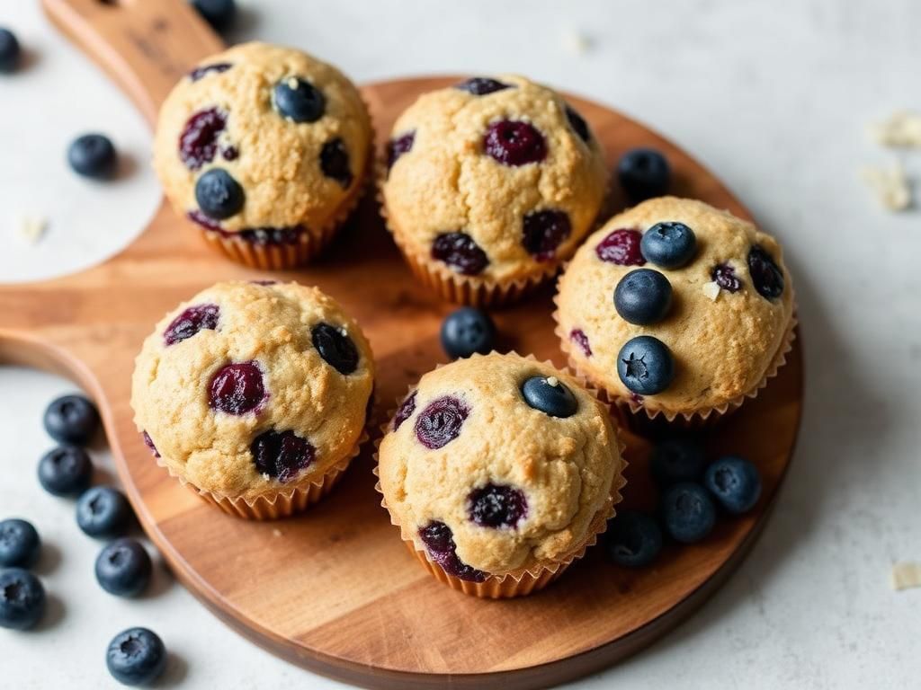 Halal Low Carb Coconut Flour Blueberry Muffins Recipe