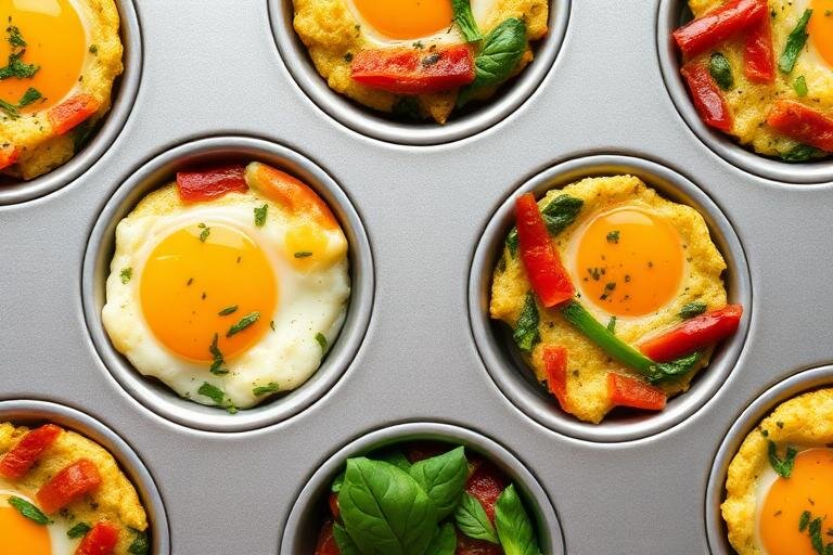 Halal Low Carb Egg and Vegetable Shakshuka Muffin Cups Recipe