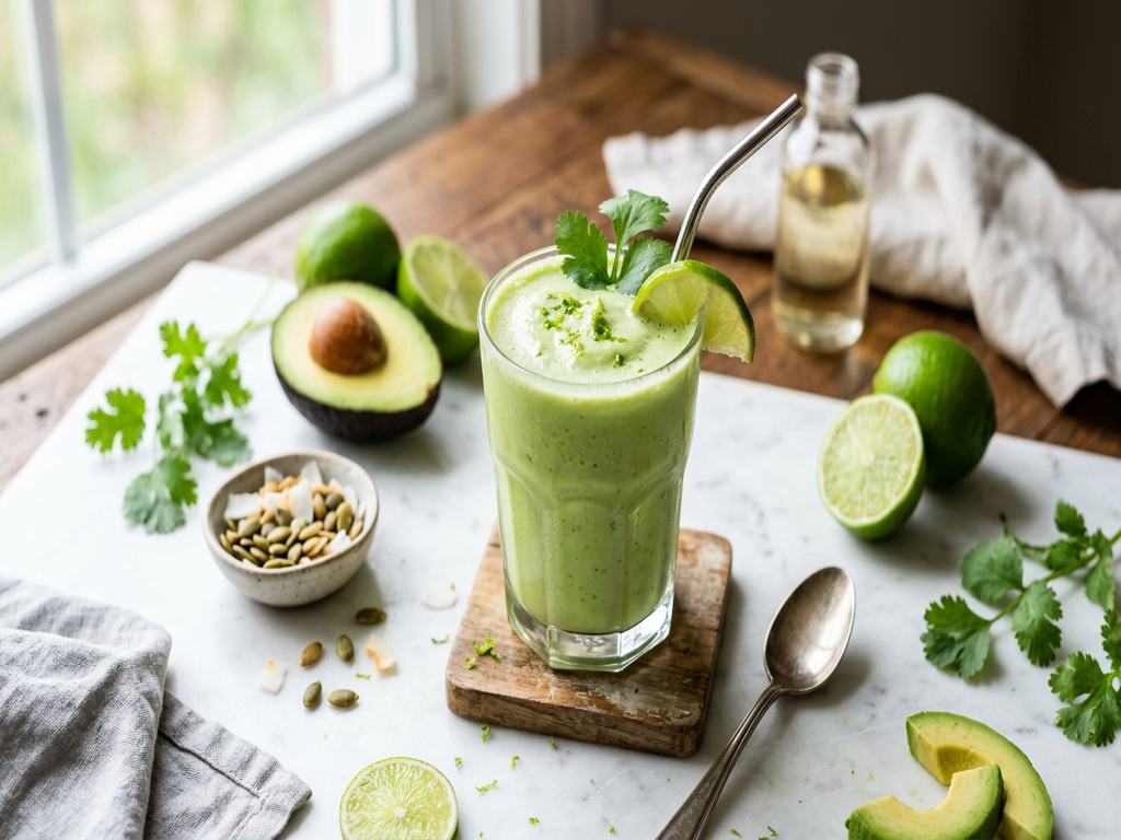 Halal Low Carb Keto Avocado Lime Smoothie Recipe