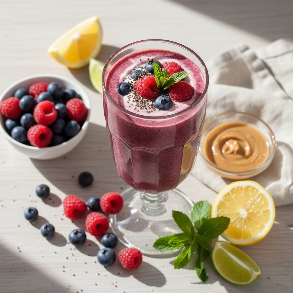 Halal Low Carb Keto Berry Smoothie