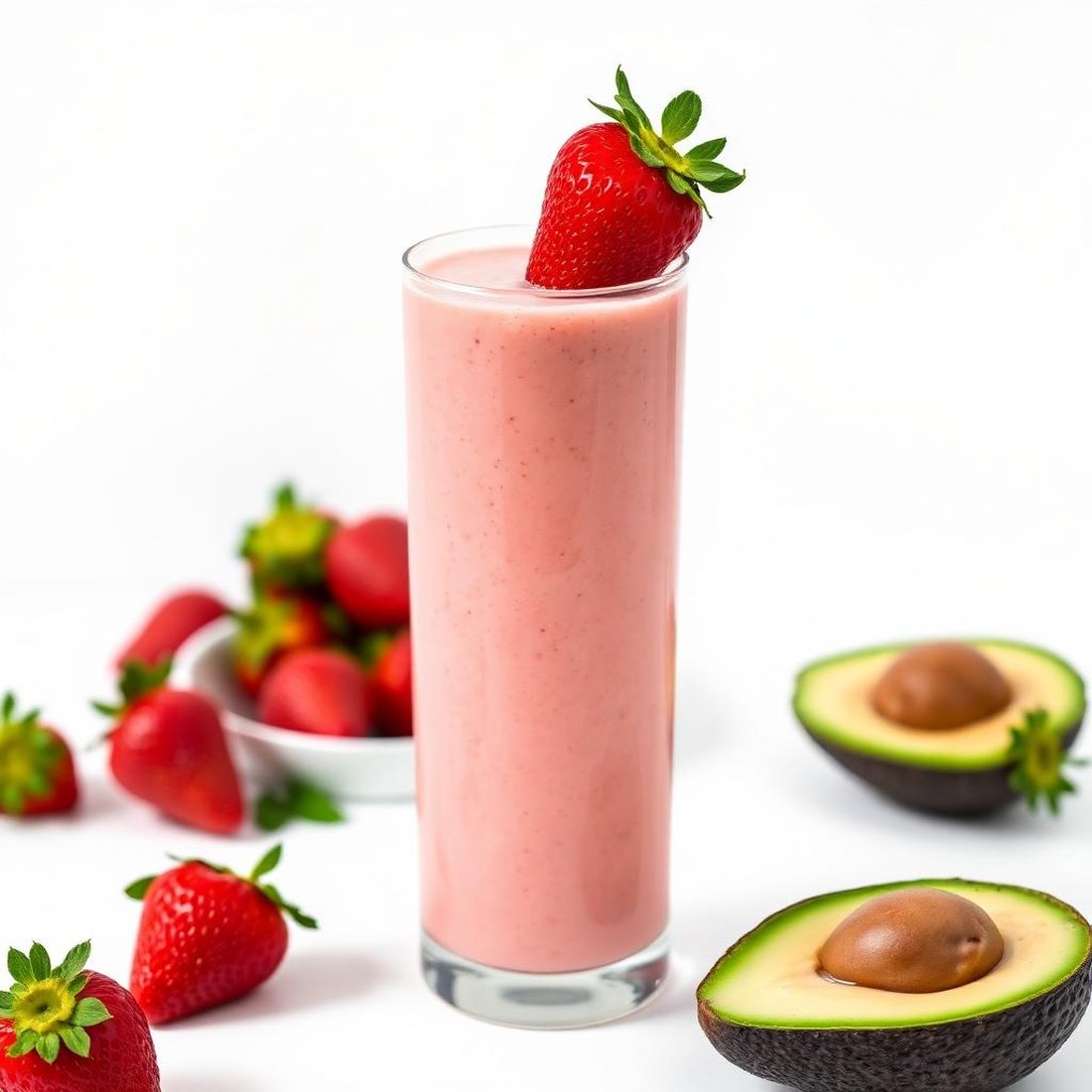 Halal Low Carb Keto Strawberry Avocado Smoothie Recipe