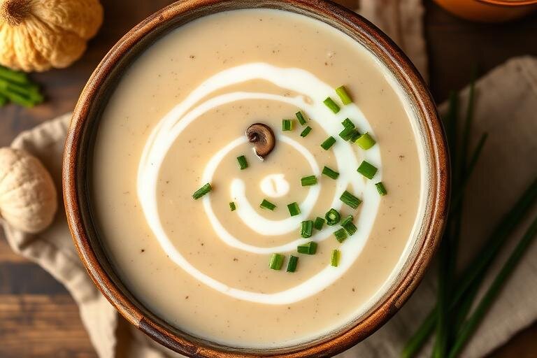 Halal Low Carb Mushroom Cauliflower Soup Recipe (Creamy)