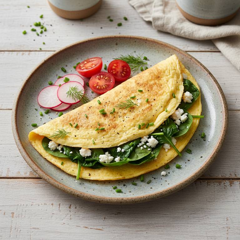 Halal Low Carb Spinach and Egg White Omelette Recipe
