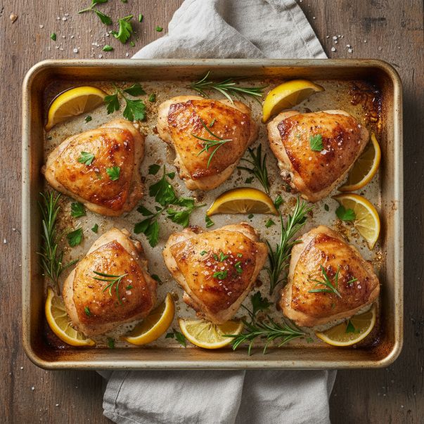 Halal Low Sodium Baked Chicken Thighs