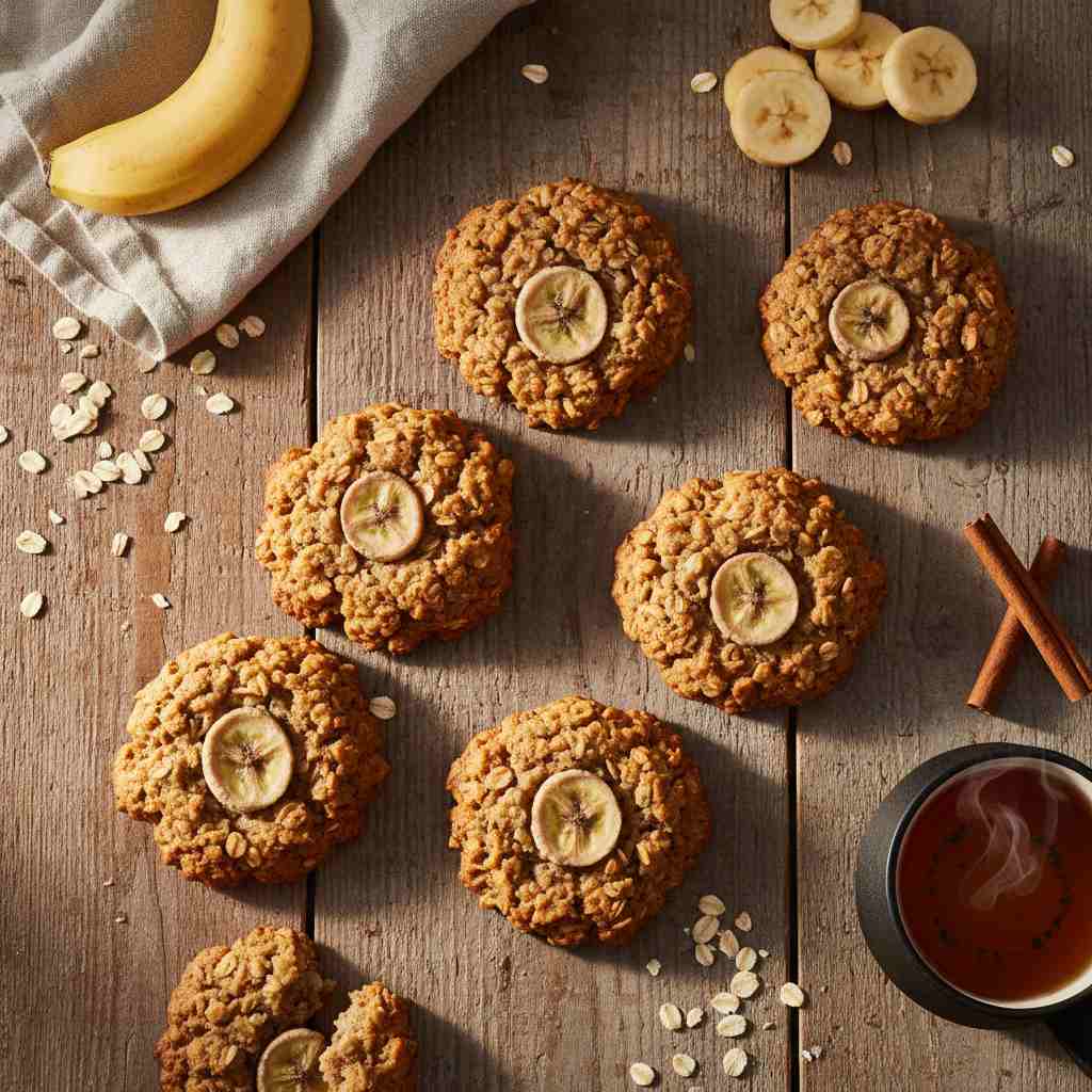 Halal Low Sugar Banana Oat Cookies Recipe
