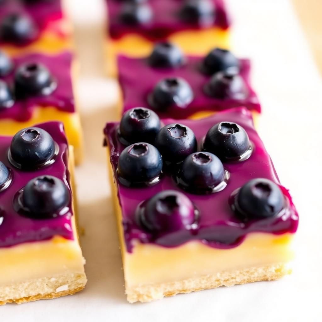 Halal Low Sugar Blueberry Lemon Bars Recipe