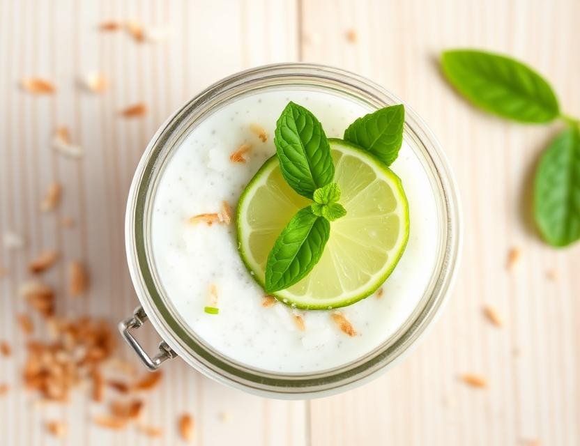 Halal Low Sugar Coconut Lime Chia Pudding Recipe
