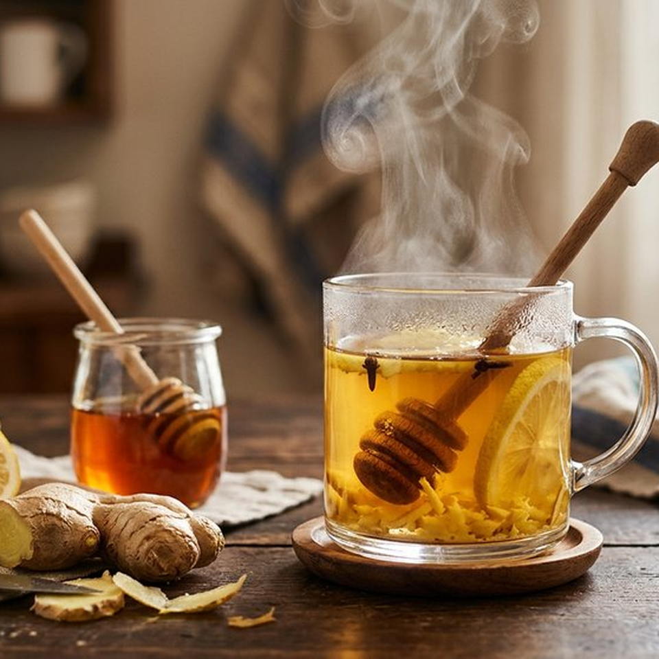 Halal Low Sugar Lemon Ginger Honey Warm Drink