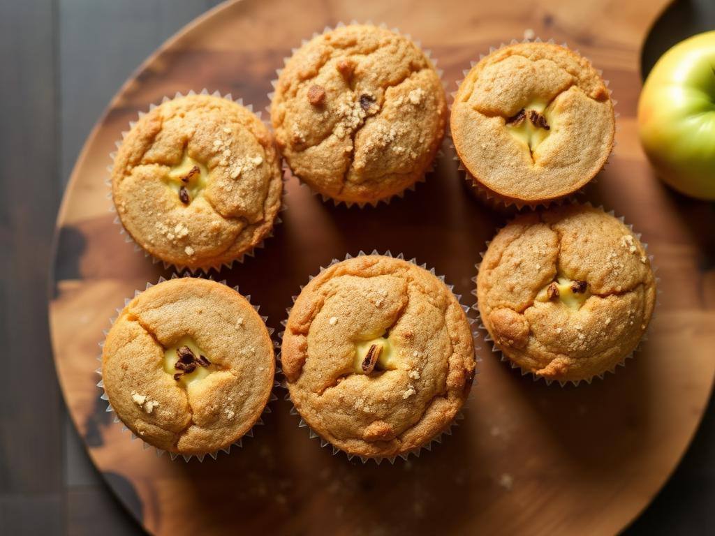 Halal Low Sugar Oat Bran Apple Muffins Recipe